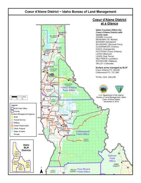 District Map Bureau Of Land Management 8503